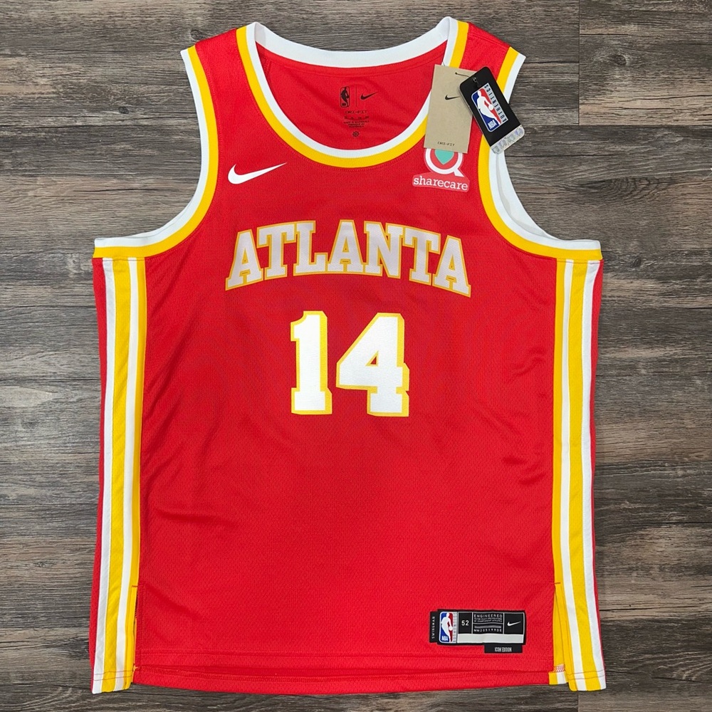 AJ Griffin 2022 Atlanta Hawks 75th Anniv Icon Ed Authentic Nike Jersey Sz 52 XL